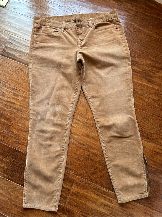 J. Crew Pants - J. Crew Toothpick super skinny Stretch cords with 6” zippers at ankle. tan sz32